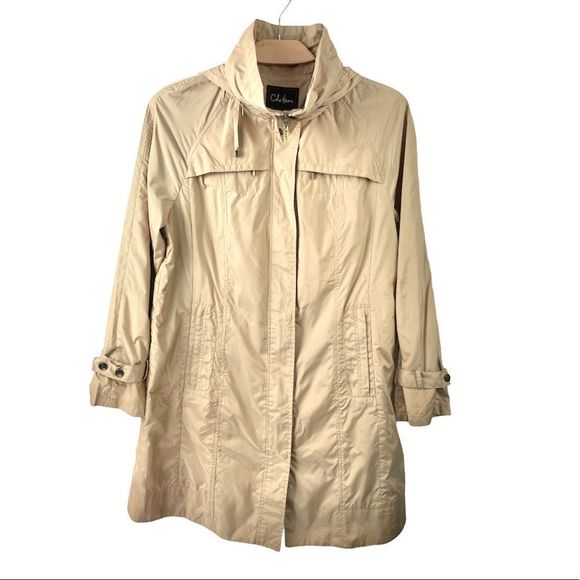 Cole Haan Tan Trench Coat size L - Picture 2 of 12